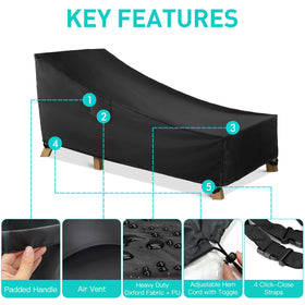 WLEAFJ UV-stabilized fabric resists sun fading on outdoor lounge