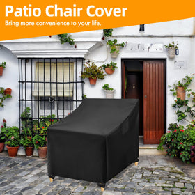 WLEAFJ cover being installed quickly on a chair