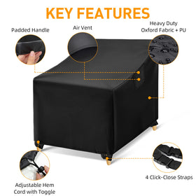 WLEAFJ windproof straps secure the cover in gusty wind