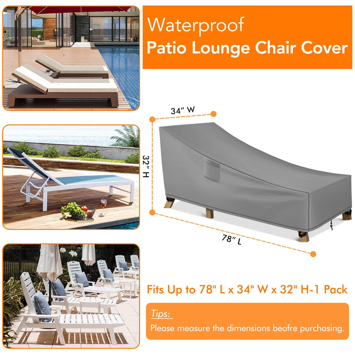 WLEAFJ cover side view highlights heavy-duty fabric and UV stabilizer coating