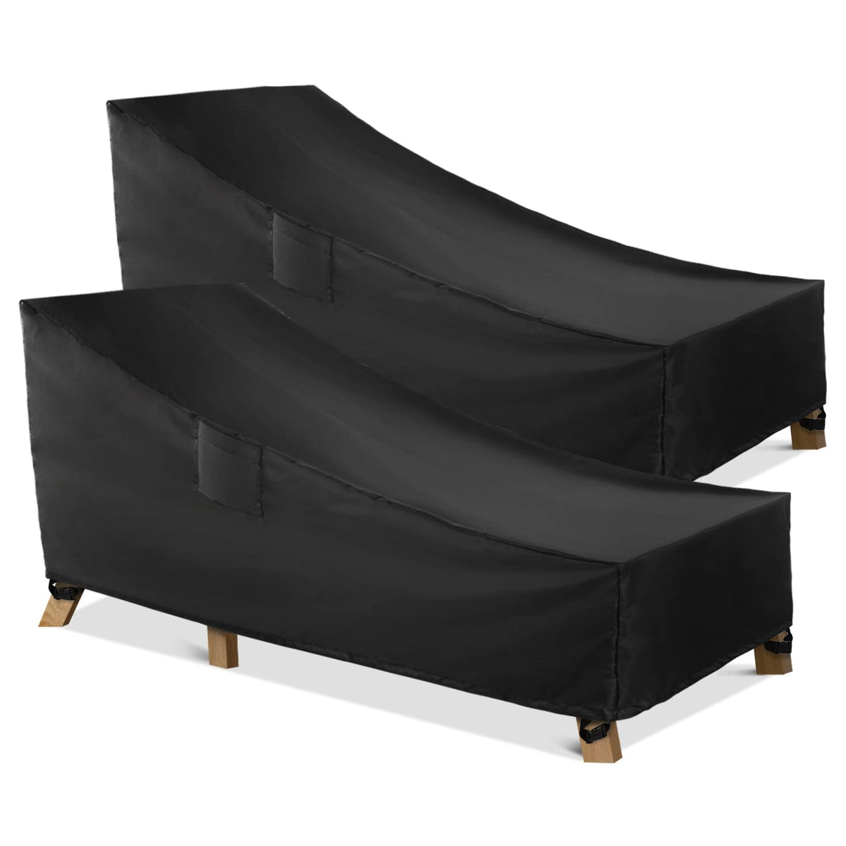 WLEAFJ waterproof chaise lounge cover protecting outdoor chair from rain and sun