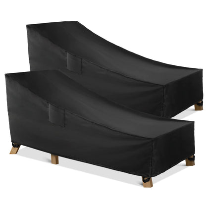 WLEAFJ waterproof chaise lounge cover protecting outdoor chair from rain and sun