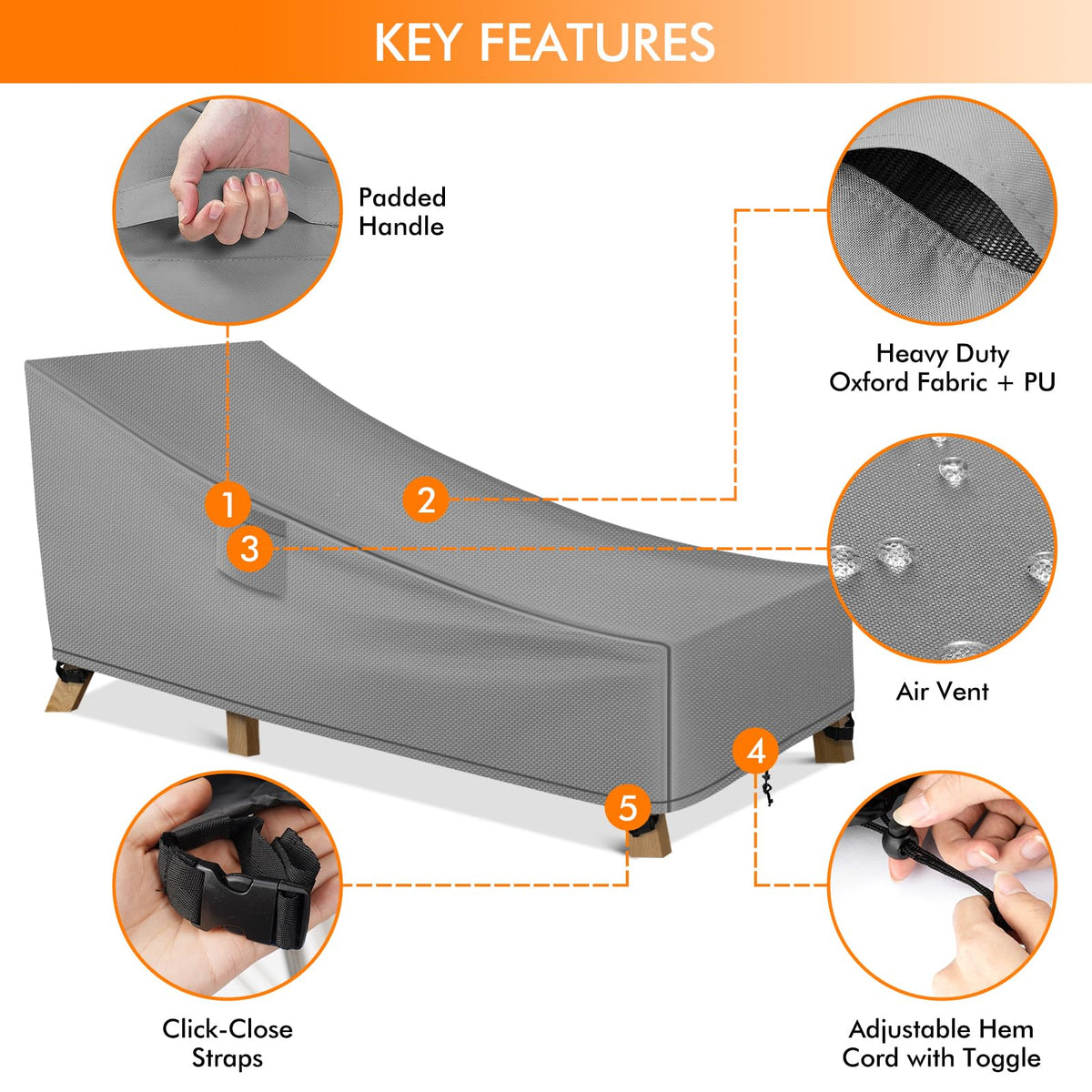WLEAFJ cover in wind-test setting demonstrates secure straps and drawstring