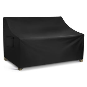 WLEAFJ patio sofa cover front view shields a 2 seater from rain