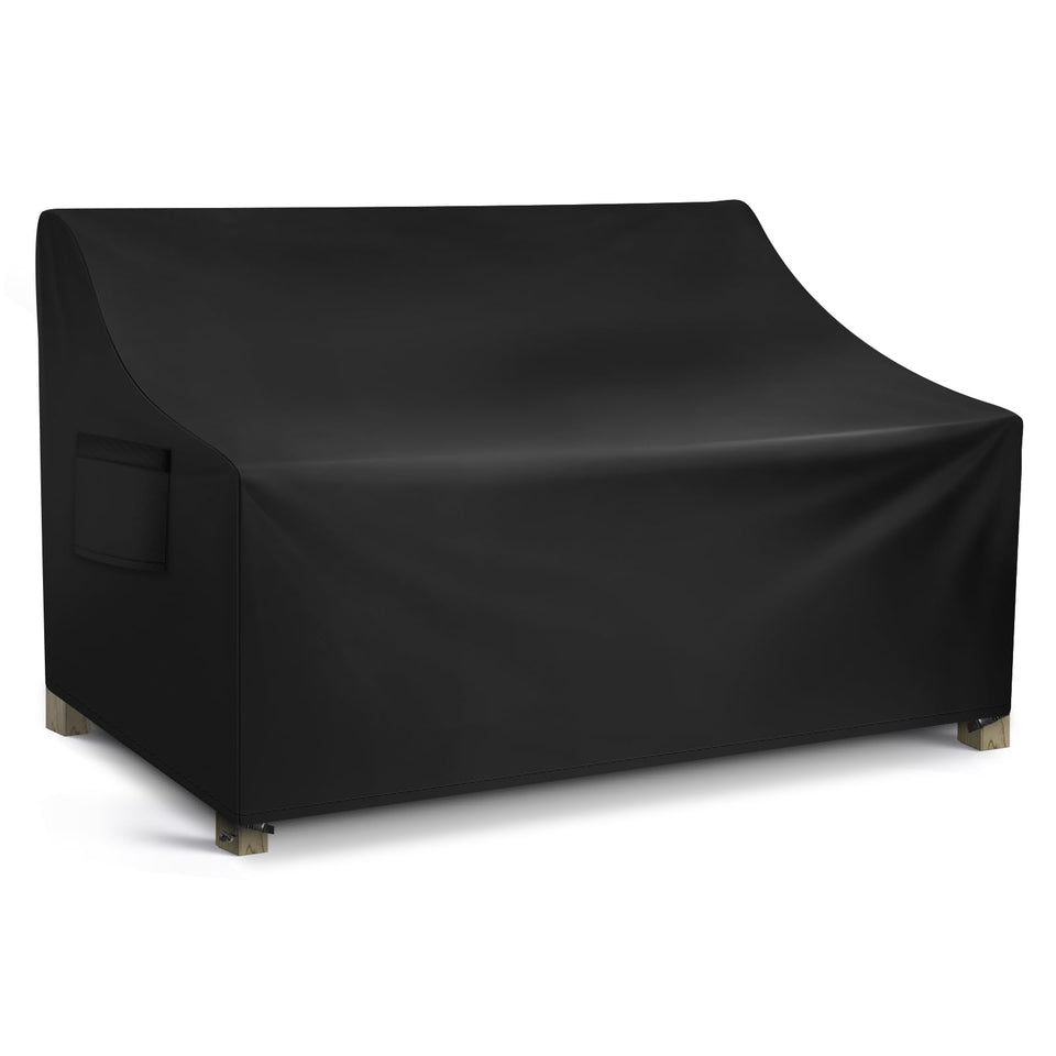 WLEAFJ patio sofa cover front view shields a 2 seater from rain