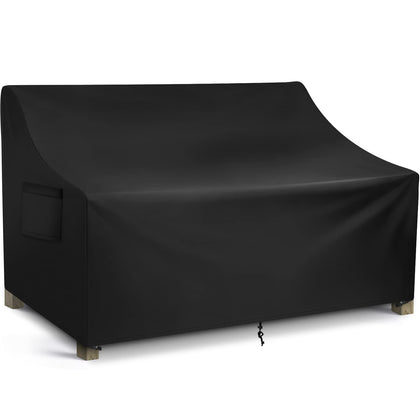 WLEAFJ patio sofa cover with waterproof coating protecting against rain and sun.