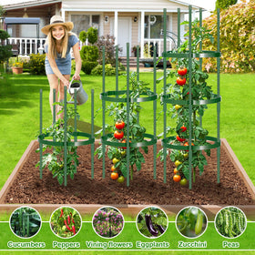 WLLEYAY easy-insert soil ends for simple staking in garden