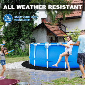 WLLEYAY ground-protection pad beneath pool liner on grass.