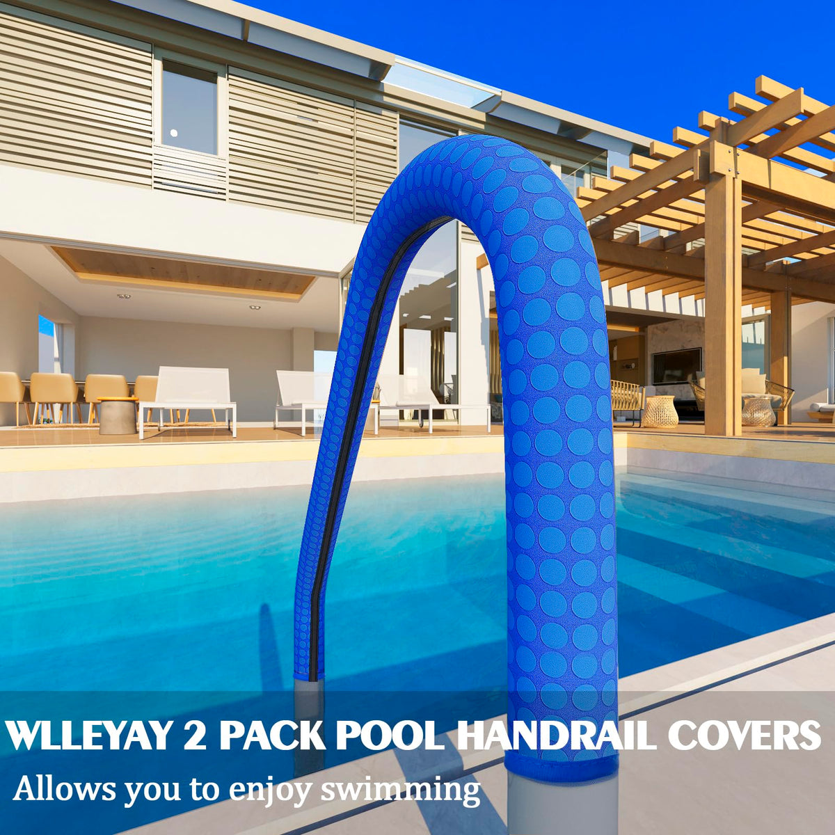 WLLEYAY universal-fit two-pack for various length pool rails.