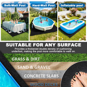 WLLEYAY versatile pad for indoor hot tubs and outdoor pools