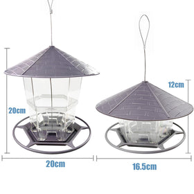 WLLKOO bird feeder sturdy wire and roof for outdoors.