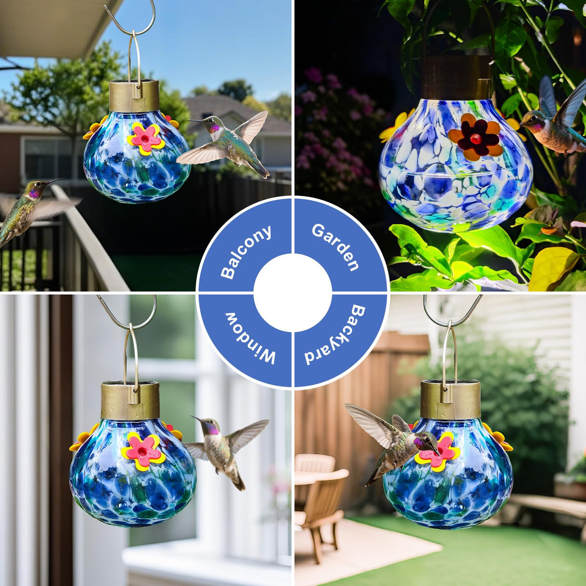 WLNYUGS gift ready hummingbird feeder for garden lovers.