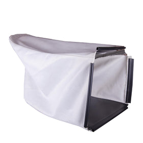 Wmmeting grass bag 22in Recycler back view, secure fit