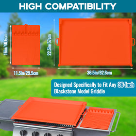Wmnvshier 16in silicone spatula mat organizes utensils and keeps surfaces safe