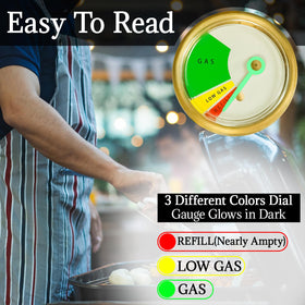Wmnvshier 3-color luminous dial reads gas levels day or night.