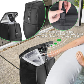 Wnanan pump cover bottom piping design allows easy fitting with hoses.