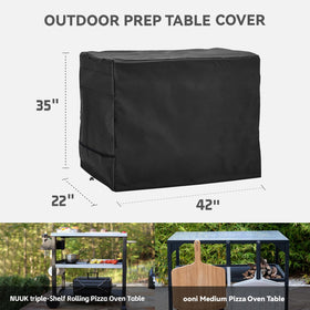 Wnanan cover side view showing secure fit over 42-inch cart.