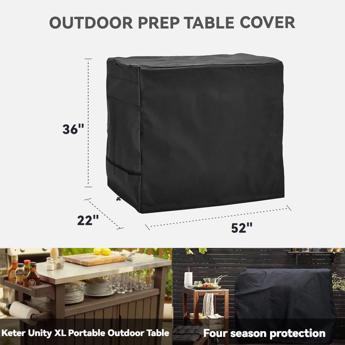 Wnanan stainless-steel top cover 52inch provides sturdy protection for the work surface