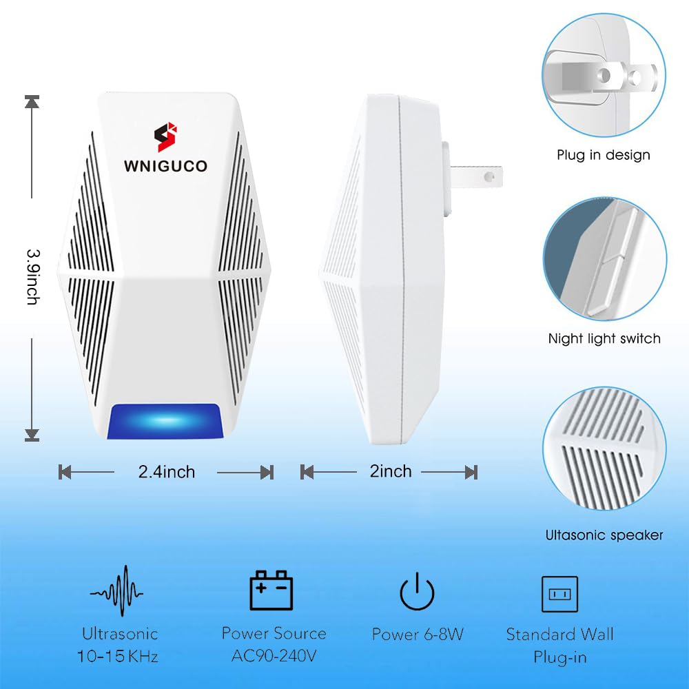 WNIGUCO pest control repeller room setup demonstrates targeted pest protection