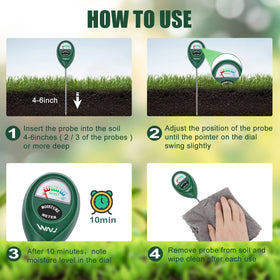 WNJ soil meter outdoors in a garden bed to guide irrigation decisions.