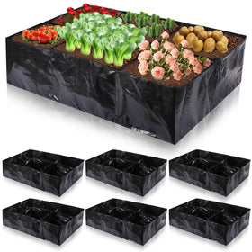 Woanger six-pack fabric raised garden bed showing ample planting space.