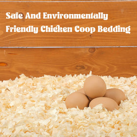 Woanger absorbent wood shavings absorb moisture to help the coop stay drier.