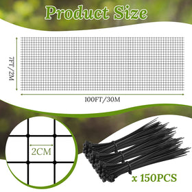 Woanger garden netting 7x100 ft with 0.8 inch mesh for fruit and vegetables.