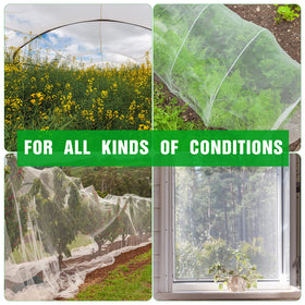 Woanger outdoor patio netting protecting potted plants and herbs