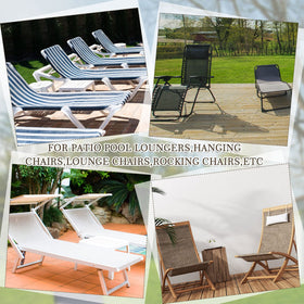 Woanger patio chair spline replacement in use to secure fabric to rails
