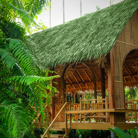 Woanger patio hut thatched roof detail for decorative texture