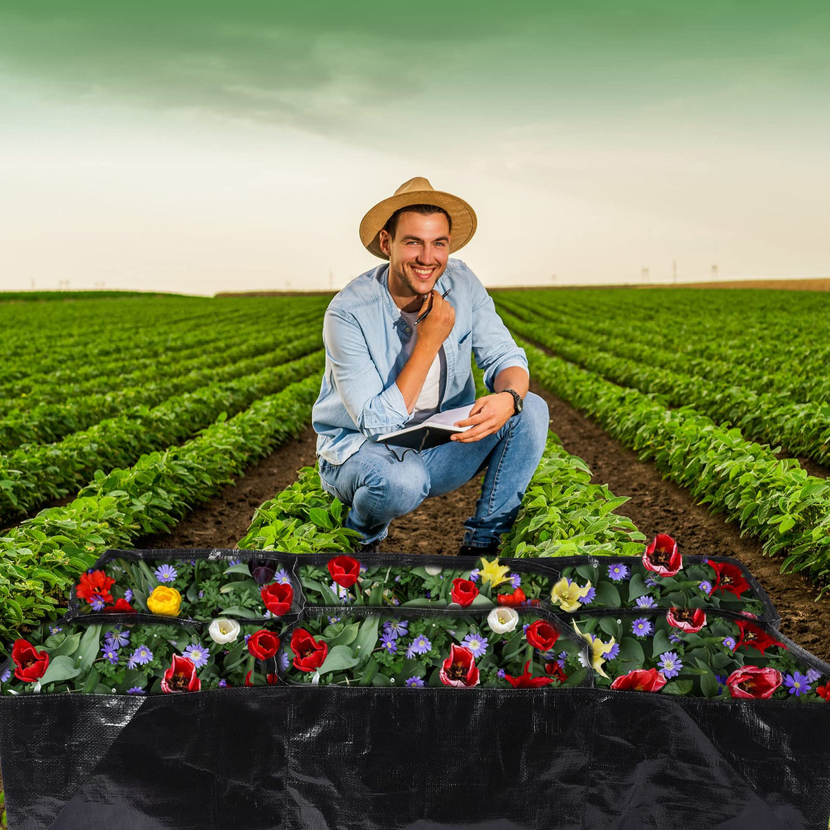 Woanger supports growing potatoes, tomatoes, herbs and more.