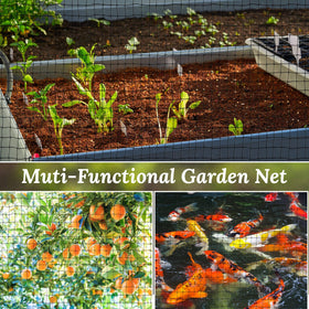 Woanger multipurpose netting protects fruit trees and vegetable beds.