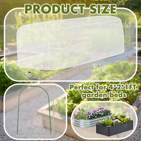 Woanger rectangle net covering raised bed with breathable mesh