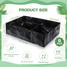 Woanger six-grid dividers help separate different plant types clearly.