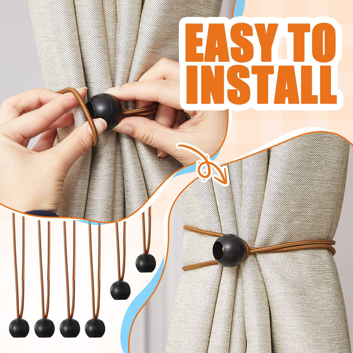 Woanger stretch strap plastic ball brown for quick, secure setups