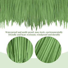 Woanger tiki bar thatch roof look enhances outdoor spaces with tropical charm