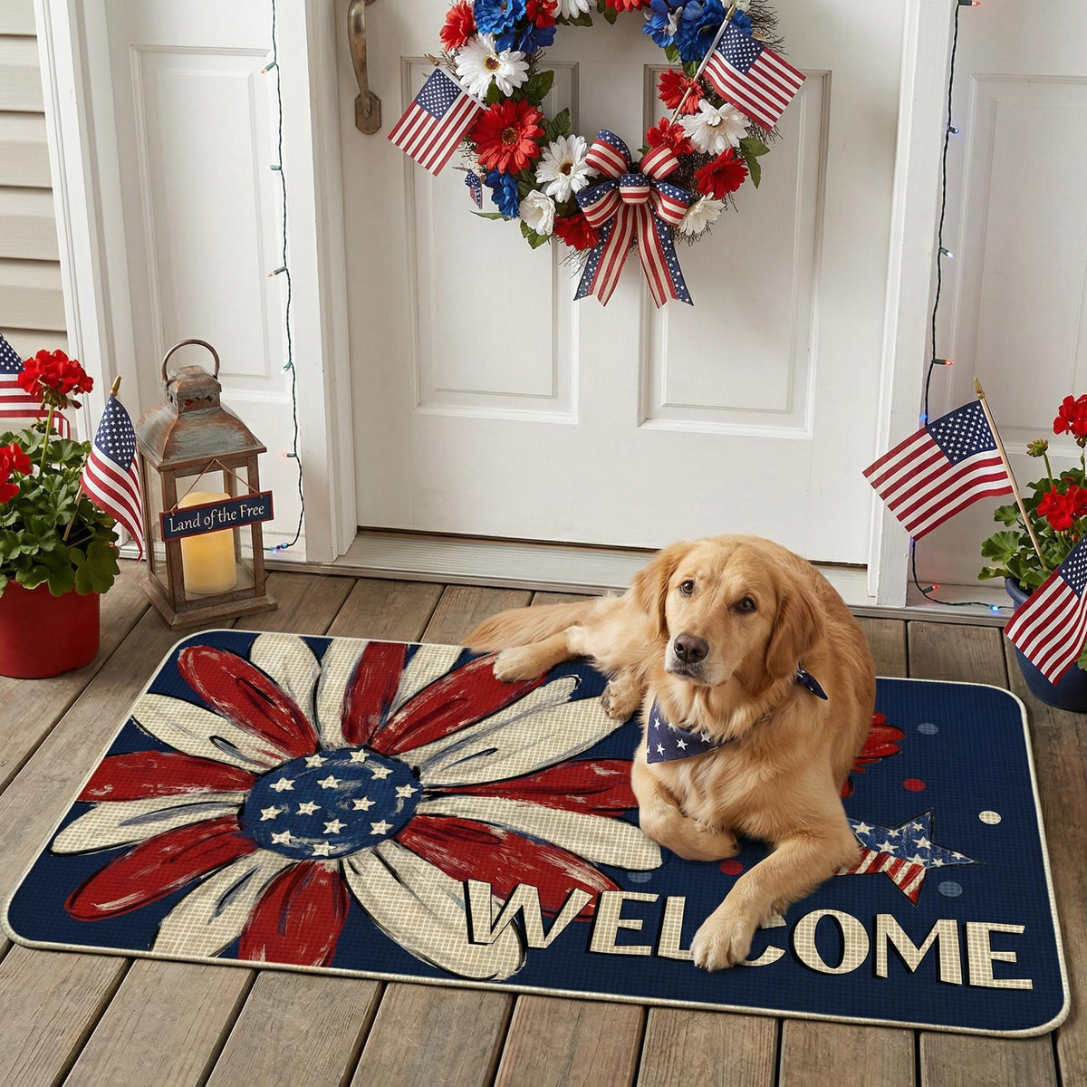 Woaoce 17x29 doormat sized for most entryways, low profile for door clearance.