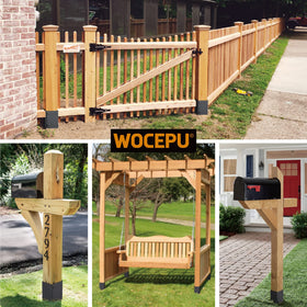 WOCEPU two-pack shown for protecting multiple posts in a yard