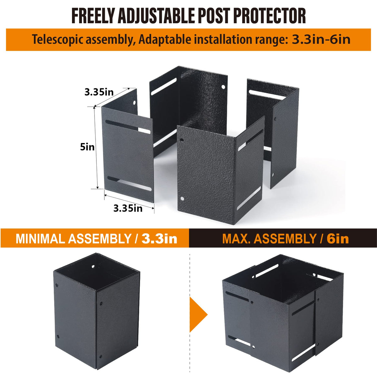 WOCEPU waterproof rust-proof coating on the protector for outdoor durability