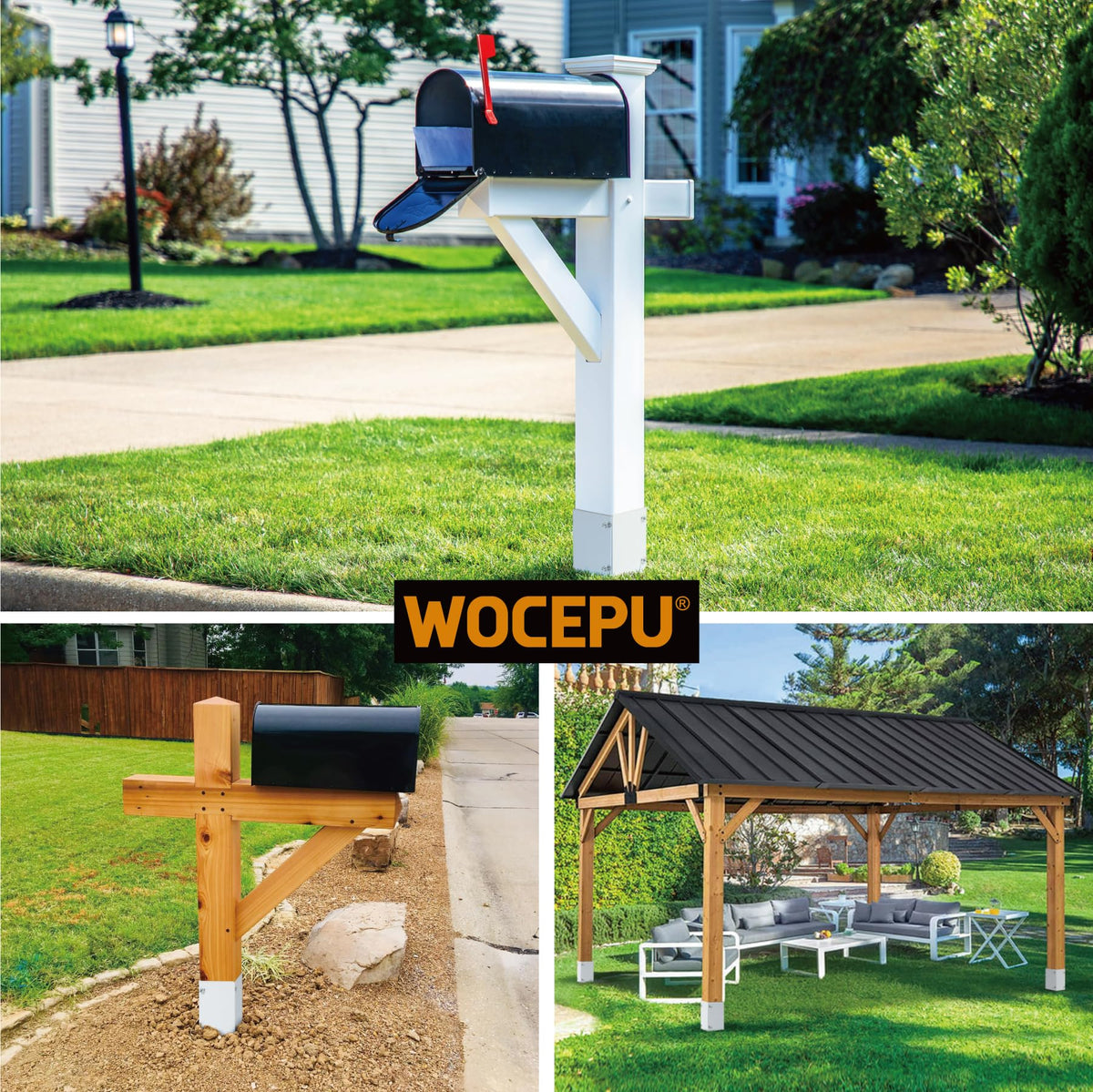 WOCEPU weatherproof protection for mailboxes and fences in any season.