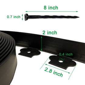 WOCHOLL nylon spiral spikes secure edging for long-lasting stability