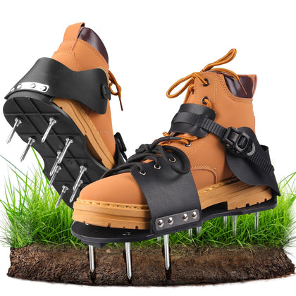 Wodesid lawn aerator shoes with 26 spikes improving soil aeration.