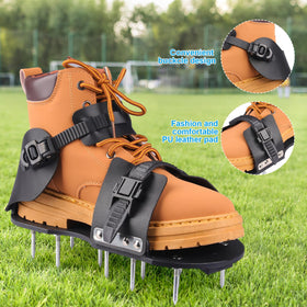 Wodesid lawn aerator shoes close-up of stainless nails for durability