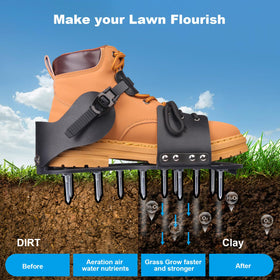 Wodesid universal-fit lawn shoes ready for quick assembly and use.