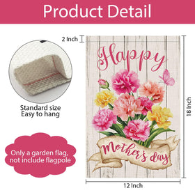 Wodison 12x18 inch garden flag dresses porches with cheerful carnations
