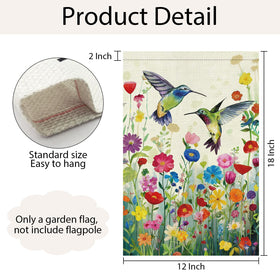 Wodison floral bird details flag, eye-catching focal point for outdoor spaces.