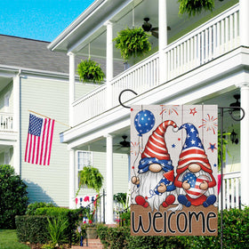 Wodison fourth of july garden flag double-sided design visible from all angles for curb appeal.