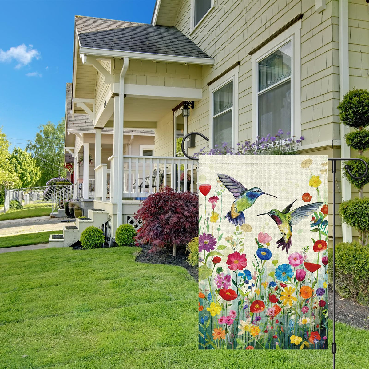 Wodison garden flag double-sided 12x18, visible from every angle.