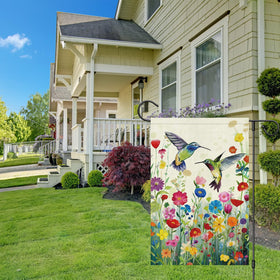 Wodison garden flag double-sided 12x18, visible from every angle.