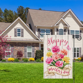 Wodison Mothers Day flag on balcony elevates curb appeal with double-sided visibility